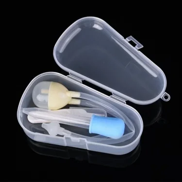 3pcs/box Newborn Baby Safety Nose Cleaner Kids Vacuum Suction Nasal Aspirator Set Infants Medicine Dropper Accessories Baby Care 1