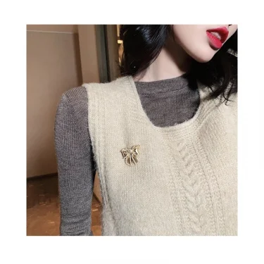Cute Pearl Bow Brooch Small Sweater Exquisite Pearl Decoration Brooches Pin For Wedding Woman 6