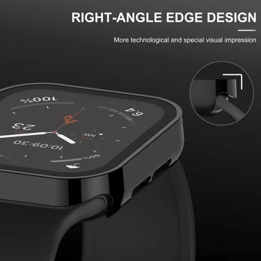 Glass+Case For Apple Watch 42 46mm 45mm 41mm 49mm 44mm 40mm straight edge Screen Protector Cover Case iWatch SE 6 7 8 9 10 Ultra 5