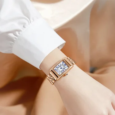 Sanda 1116 New Fashion 2025 Elegant Design Rectangle Dial Water Resistant Quartz Movement Business Women Analog Wrist Watch 2