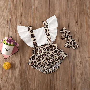 Ma&Baby 0-24M Summer Leopard Baby Girl Romper Newborn Infant Clothing Ruffles Jumpsuit Overalls Cute Costumes 2