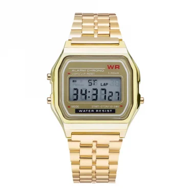 LED Steel Belt Rose Gold Silver Watches Men Women Electronic Digital Display Retro Style Clock Relogio Masculin Reloj Homb 4