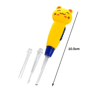 Kids Earpick LED Flashlight Baby Ear Cleaner Wax Removal Tweezer Luminous Cartoon Ear Pick Cleaning Infant Ear Care Tools 2