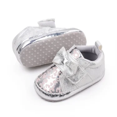 Baby Shoes Cute Bowknot Baby Girl Beautiful Shoes for 0-6-12 Months Soft High-quality Shiny Glitter New Fahion for Babys 2