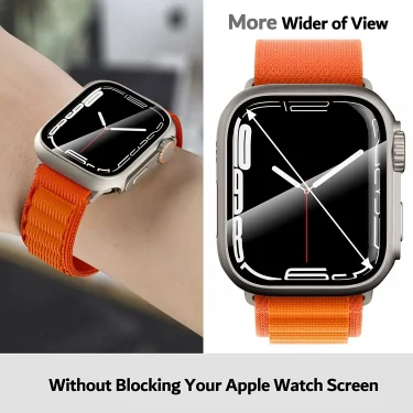 Screen Protector Cover for Apple Watch 44mm 45mm 40mm 41mm Hard PC Front Rear Bumper Case for iwatch 9 8 7 6 5 4 Change To Ultra 6