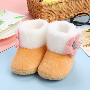 Newborn Baby Girls Boys Soft Booties Solid Pompom Snow Boots Infant Toddler Newborn Warming Shoes New Fashion Comfortable Shoes 2