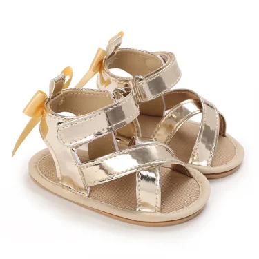 Summer casual sandals with golden theme fashionable and classic baby girl shoes comfortable and non slip baby walking shoes 2