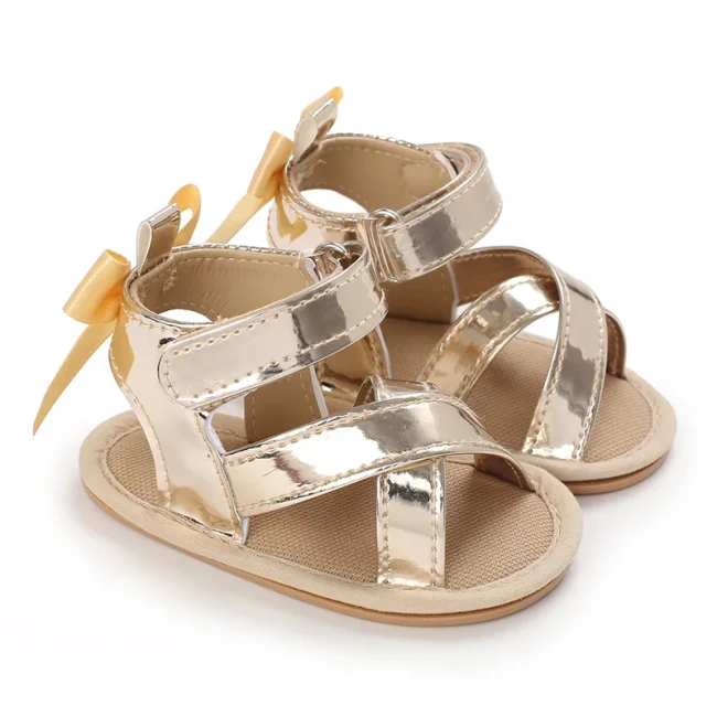 Summer casual sandals with golden theme fashionable and classic baby girl shoes comfortable and non slip baby walking shoes 2