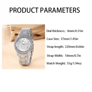 Ladies Quartz Wrist Watches Fashion Wristwatch Dress Watch Women Crystal Diamond Watches Gold Clock Women Montre Femme New 6