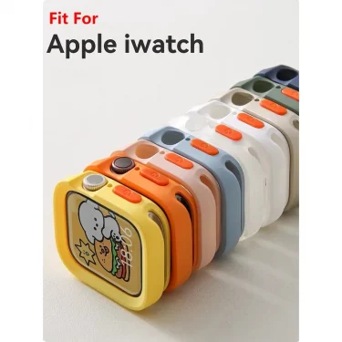 New Bumper Soft Silicone Case For Apple Watch 9 8 7 6 SE 5 Sport Anti-drop Matte Cover For iwatch 49mm 41mm 40mm 44mm 45 mm 2