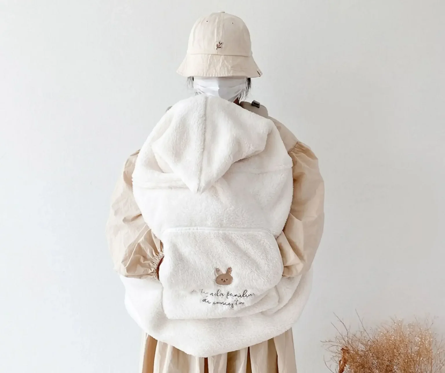 Baby Stroller Windproof Blanket Newborn Swaddle Wrap Coral Fleece Cover Bear Bunny Winter Out Blankets Infant Sleeping Bag Quilt 4