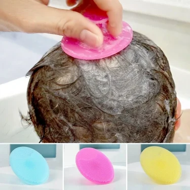 2/4/9PCS Silicone Shampoo Brush for Baby Infant Bathing Soft Silicone Kids Children Shower Brush Head Hair Washing Massage 2