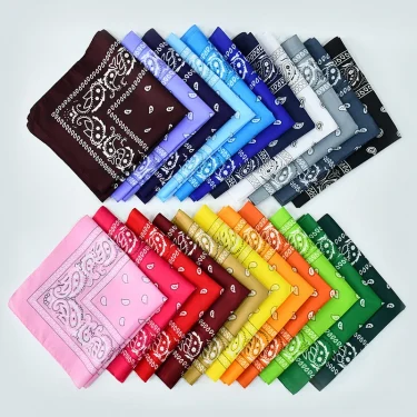 Fashion Hip Hop Bandana Outdoor Unisex Black Hair Band Neck Scarf Headwear Wrist Wraps Head Square Scarves Print Handkerchief 2
