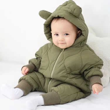 Baby jumpsuit autumn and winter girls pure cotton thickened newborn romper thickened long sleeved boys baby clothes 4