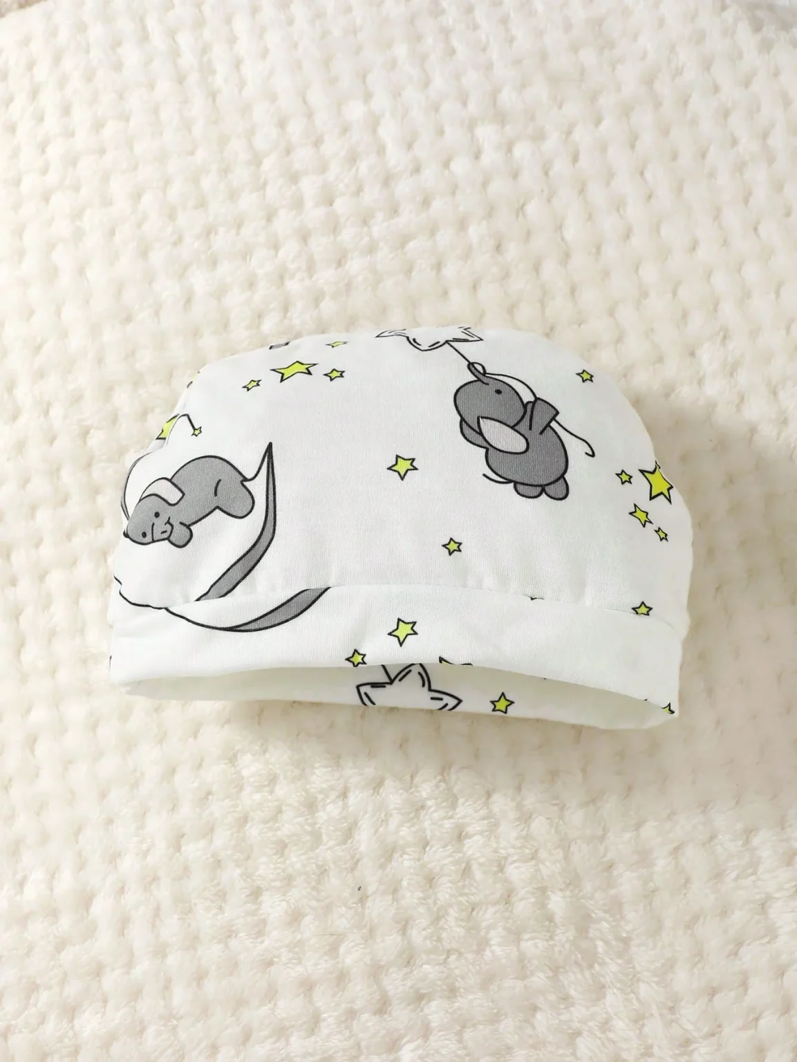 2pcs Baby Cute Cartoon Elephant Pattern Embroidery Long Sleeve Romper With Hat 4
