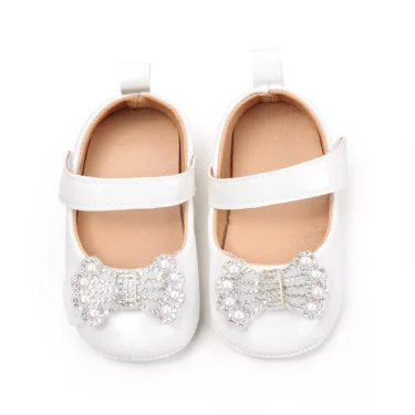 Baby Girl Beautiful Princess Pearl Butterfly Bowknot Anti Slip Spring and Autumn Style for Indoor Outdoor Walking Shoes BBW4021 6