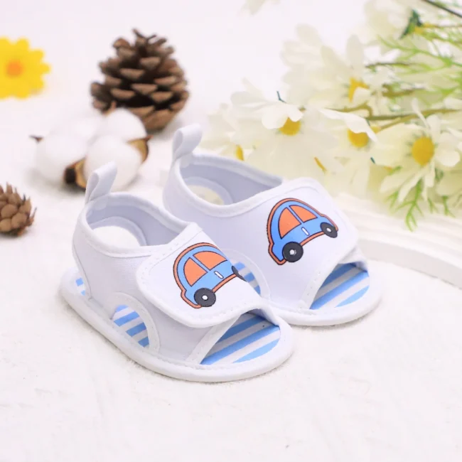 Baby toddler sandals, car soft-soled step shoes, breathable and non-slip, suitable for daily & vacation wear, spring and summer 6