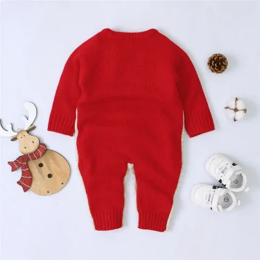 Ma&Baby 0-18M Christmas Baby Clothes Newborn Infant Boy Girl Deer Romper Knitted Warm Jumpsuit Xmas Baby Costumes Clothes 4