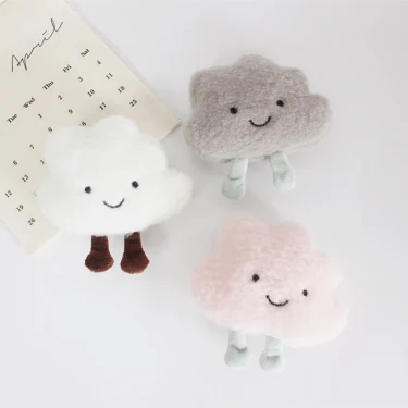 New Creative Simple Cute Plush Cloud Brooch Pin Fashion Jewelry Cloud Brooch Backpack Bag Clothes Sweater Pins Accessories 3