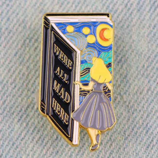 Starry Sky Brooches for Women Fairy Tale Girl Enamel Pins Badges Lapel Pins for Backpack Art Jewelry Clothing Accessories Gift 3