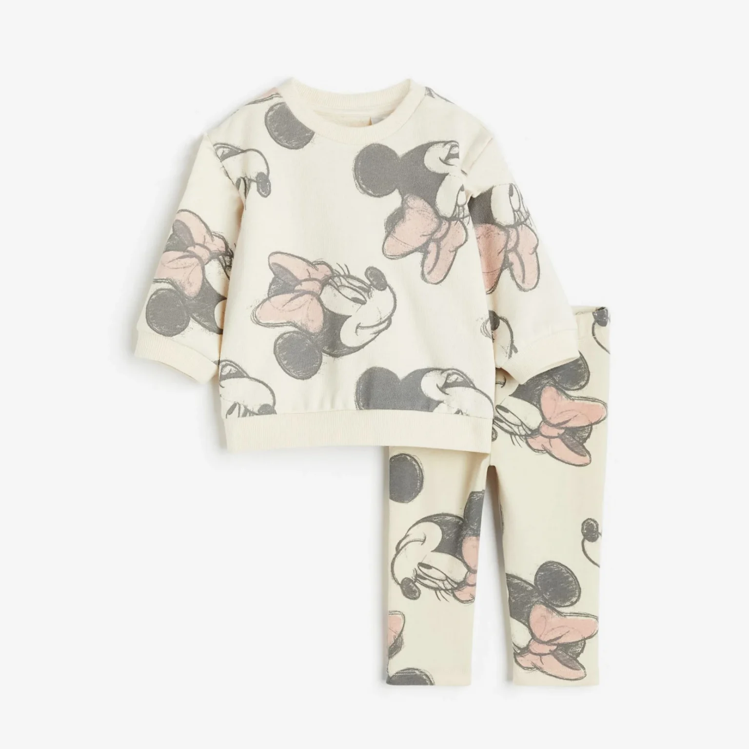Disney Minnie Baby Girl Clothes Sets Spring Autumn 0-4Y Fashion Girls Sweatshirts + Leggings Toddler Girl Outfits Sets 4