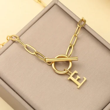 Initial Letter Superior and Simplicity Quality Stainless Steel Jewelry Necklace for Women Pendant Necklaces Women's Trend 3