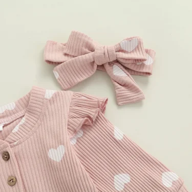 Ma&Baby 0-18M Valentine's Newborn Infant Baby Girl Jumpsuit Heart Print Rompers Long Sleeve Playsuit Clothing Autumn Spring D35 6