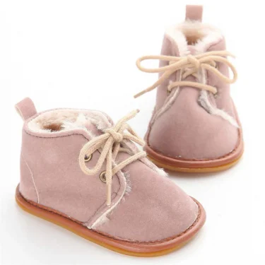 New Snow Baby Booties Shoes Baby Boy Girl Shoes Crib Shoes Winter Warm Cotton Anti-slip Sole Newborn Toddler First Walkers Shoes 4