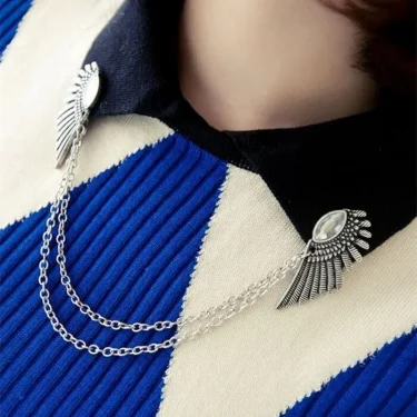 Fashion Leaf Brooch 2pcs Zinc Alloy Men's And Women's Jewelry Design Fashion Holiday Gift Decoration Sweater Clothing Accessorie 5