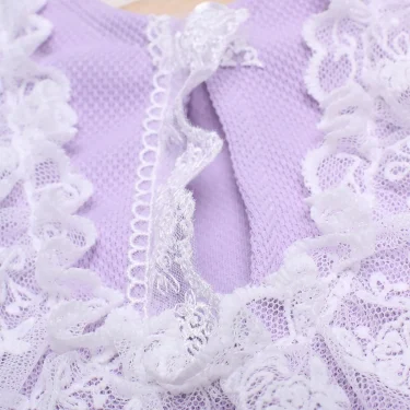 Ylsteed Newborn Girl Lace Jumpsuit Hat Set Violet Infant Picture Outfits Baby Photo Props Baby PhotoShoot Props 6