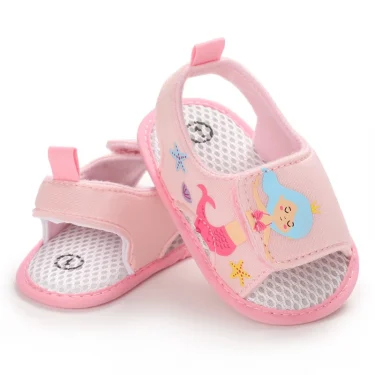 Summer Newborn Infant Baby Girls Princess First Walkers Shoes Soft Sole Sandals Shoes Pink Beach Shoes Baby Slippers 4