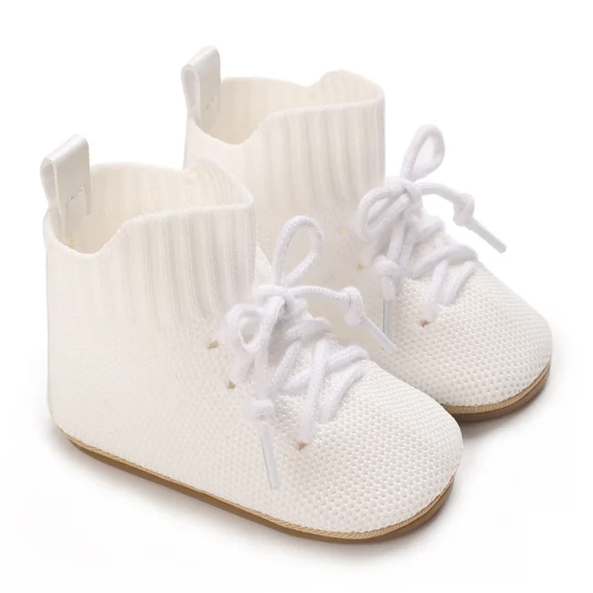 4 Colors Lace Up Ventilate Mid Cut Shoes Spring And Autumn Baby Casual Shoes Rubber Base Anti Slip Flat Shoes Baby Walking Shoes 2