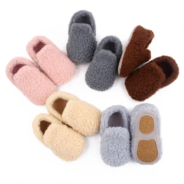 Baby Autumn and Winter Prewalking Shoes Non-slip Sole Soft Cotton Covered Winter Baby Shoes 1