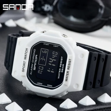 SANDA G Style Digital Watch Men Waterproof Ms Watch Sport Men Watches Boy Girl Electronic Clock Relogio Masculino Relógio Mulhe 6