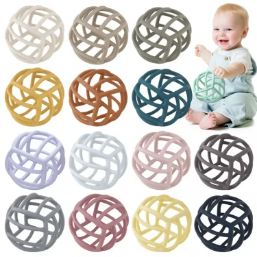 New Arrival Soft Silicone Hand Catching Ball BPA Free Teething Infant Chewing Toy Oral Care Baby Health With Teether Baby Toy 4