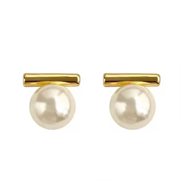 New French Minimalist Grey Imitation Pearl Pendant Earrings 2025 Fashion Jewelry Daily Wear Accessories for Girls Women‘s Party 6