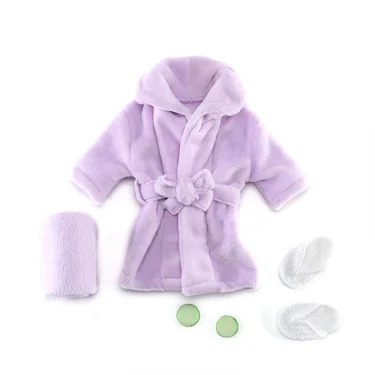 Baby Posing Costume Newborn Bathrobe Towel Set & Cucumber Slices Photo Prop 5