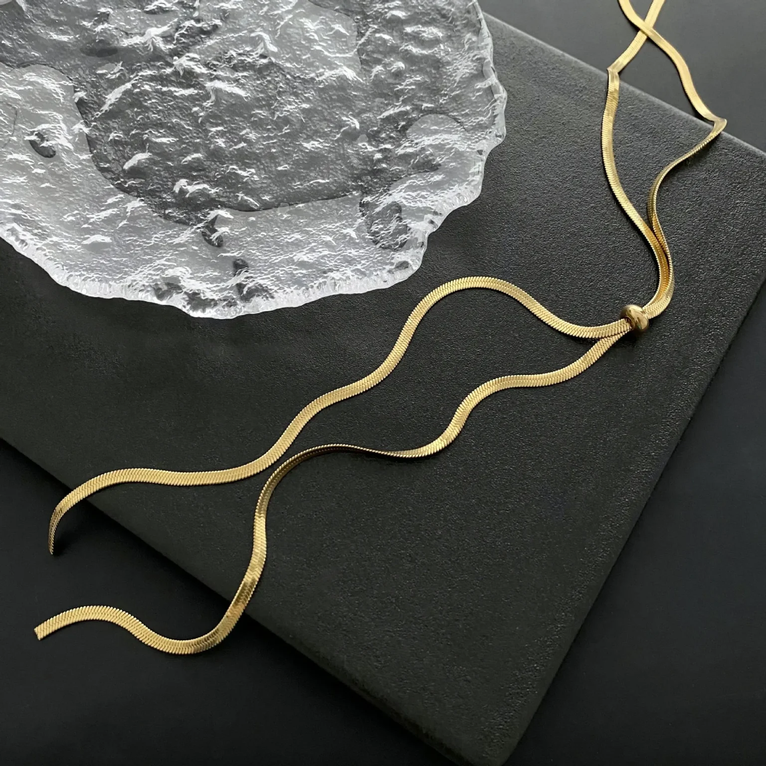 Stainless steel Snake Chain Necklace for women fashion sexy Gold Color collarbone necklace jewelry gift 4
