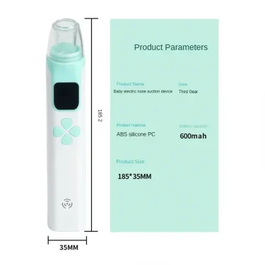 3-in-1 Electric Nasal Aspirator Baby Absorber Equipment Silent Utensils Obstruction Rhinitis Cleaner New Born Items Care Tools 6