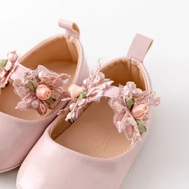 Baby Girl Shoes High Quality PU and TPR Anti-slip Sole Beautiful Flower Mary Jane Style Fashion Sandal Spring and Summer 0-6-12M 5