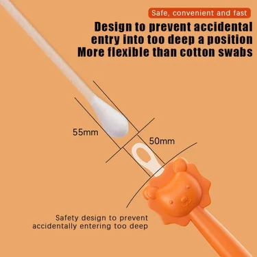 1pcs Baby Cleaner Spoon Double Headed Multifunctional Soft Wax Curette Picker Ear Nose Cleaning Stick Silicone Clean Tweezers 4