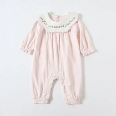 Baby Rompers Girls Newborn Clothes Cotton Embroidery Jumpsuits for Newborn Babies Clothing 0-18M 2 Color 2