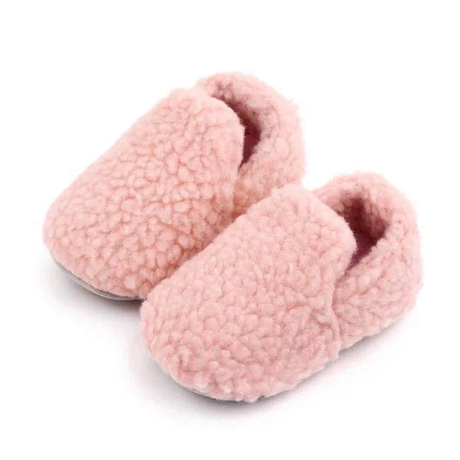 Baby Autumn and Winter Prewalking Shoes Non-slip Sole Soft Cotton Covered Winter Baby Shoes 3