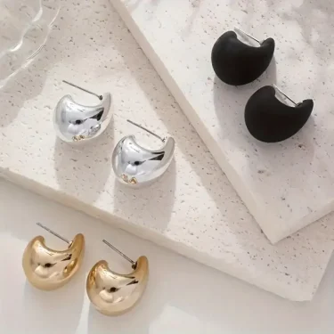Vintage Elegant Teardrop Stud Earring Set Chic Simple Fashion Lightweight Earrings for Women Daily Wear Party Jewelry Gift 2025 2