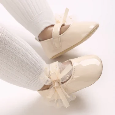 0-18M Lace Bow Mary Jane Spring Baby Shoes PU Soft Sole Non-Slip Newborn Girl Shoes First Walkers Princess Bowknot Baby Prewalke 6
