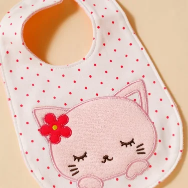 2pcs baby bib cover up, soft cotton adjustable bib with U-shaped lace, newborn feeding bib, baby saliva towel 2