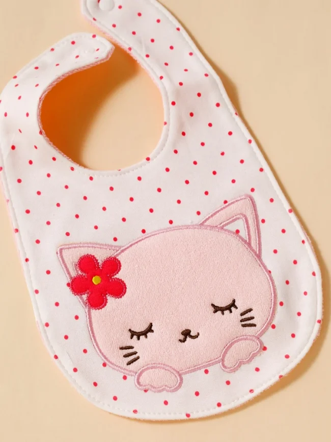 2pcs baby bib cover up, soft cotton adjustable bib with U-shaped lace, newborn feeding bib, baby saliva towel 2