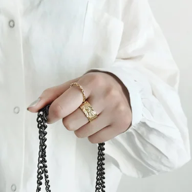 XIYANIKE Prevent Allergy Silver Color Wedding Rings New Creative Geometric Handmade Anillo Accessories Jewelry Gifts 4