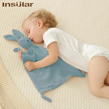 Muslin Baby Comfort Towel Cotton Comforter Blanket Soft Newborn Sleeping Dolls Kids Fashion Sleep Toy Soothe Appease Towel Bibs 3