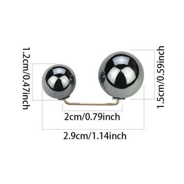 3Pcs/Set Women Double Beads Imitation Pearl Brooch Pins For Sweater Cardigan Clip Coat Dress Anti-Fade Exquisite Elegant Brooche 6